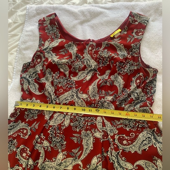 ModCloth Yellow Star Fit n Flare Sleeveless Paisley Dress 1X - Picture 6 of 15